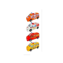 SMART PICKS School Bus Van Toy Car with Friction Power,Smooth Function Good Speed Toy for Kids,Multicolor