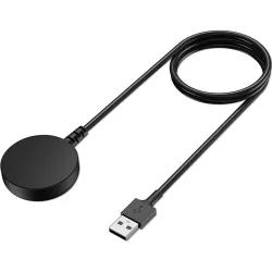 Sounce USB Charging Cable for Samsung Galaxy Watch 6/6 Classic/ 5 Pro/ 4/4 Classic/Watch 3/ Active 2/ Active 1 Wireless Magnetic Charging Cord 3.3Ft Cable - Black
