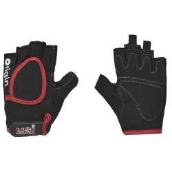 USI UNIVERSAL Gym Gloves - 733O Origin Fitness Workout Powerlifting Gloves, Microfiber, Padded Palm & Silicon Tab Closure (Medium, Navy Blue)
