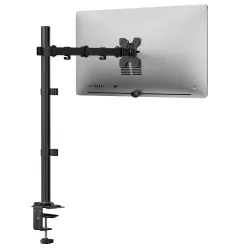 WALI Monitor Arm Desk Mount for Screen up to 32 Inch, Extra Tall Single Monitor Arm, Articulating Monitors Mount, Holds up to 10 kg, 75x75/100x100mm (M001XL), Black