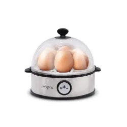 Wipro Vesta Electric 360 Watt Egg Boiler Boils up to 7 Eggs at a time | Steaming bowl for poaching | 3 Boiling Modes | SS Body and Heating Plate | White, Standard | 1 Year Product Warranty