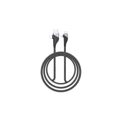 Zebronics UCLC65B 65 Watts PD Fast charging 4 in 1 cable with USB/Type C to Type C/Lightning connector, 1 meter braided cable for smartphones tablets and Laptops