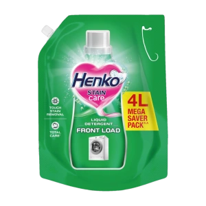 Henko Stain Care Detergent Liquid Front Load Liquid Detergent Fresh Liquid Detergent (4 L)