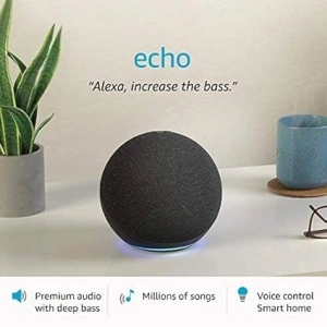 Amazon Echo (4th Gen) | Premium sound powered by Dolby and Alexa (Black)