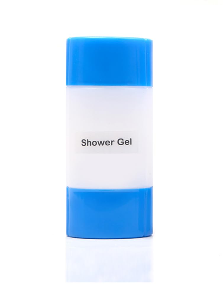 INOVERA (LABEL) 2 Piece Refillable Travel Bottles for Toiletries - 3 in 1 Plastic Shampoo, Cream, Conditioner, Lotion Storage Container - Travelling Accessories (Blue)