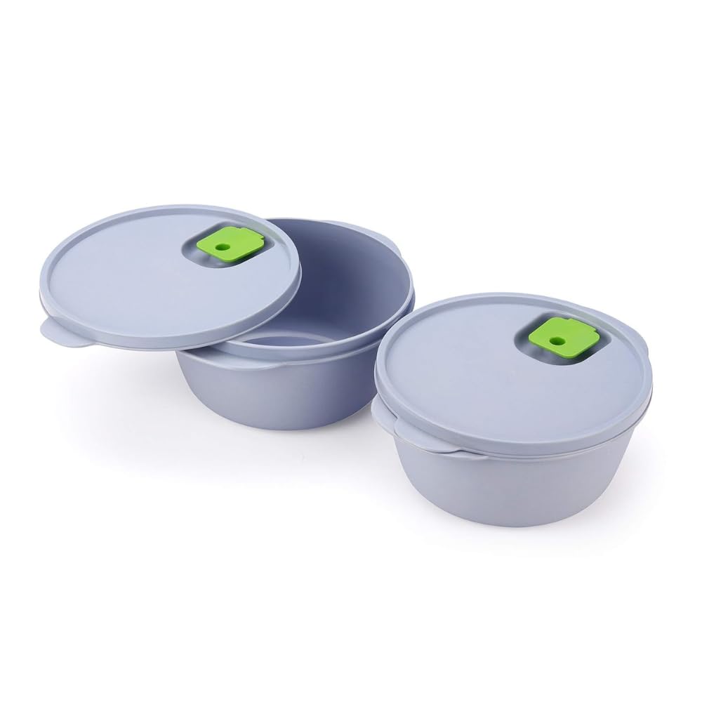 Mumma's LIFE Food Storage Containers with Air Vent Lid, BPA Free, Microwave & Dishwasher Safe (Pack of 2)