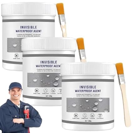 Waterproof Insulation Sealant, Super Adhesive Sealant, Invisible Waterproof and Leakproof Agent, Repair & Seal Cracks, for Repairing Joints, Pipes, Drains, Roofs (PACK OF 3(900 GRAM))