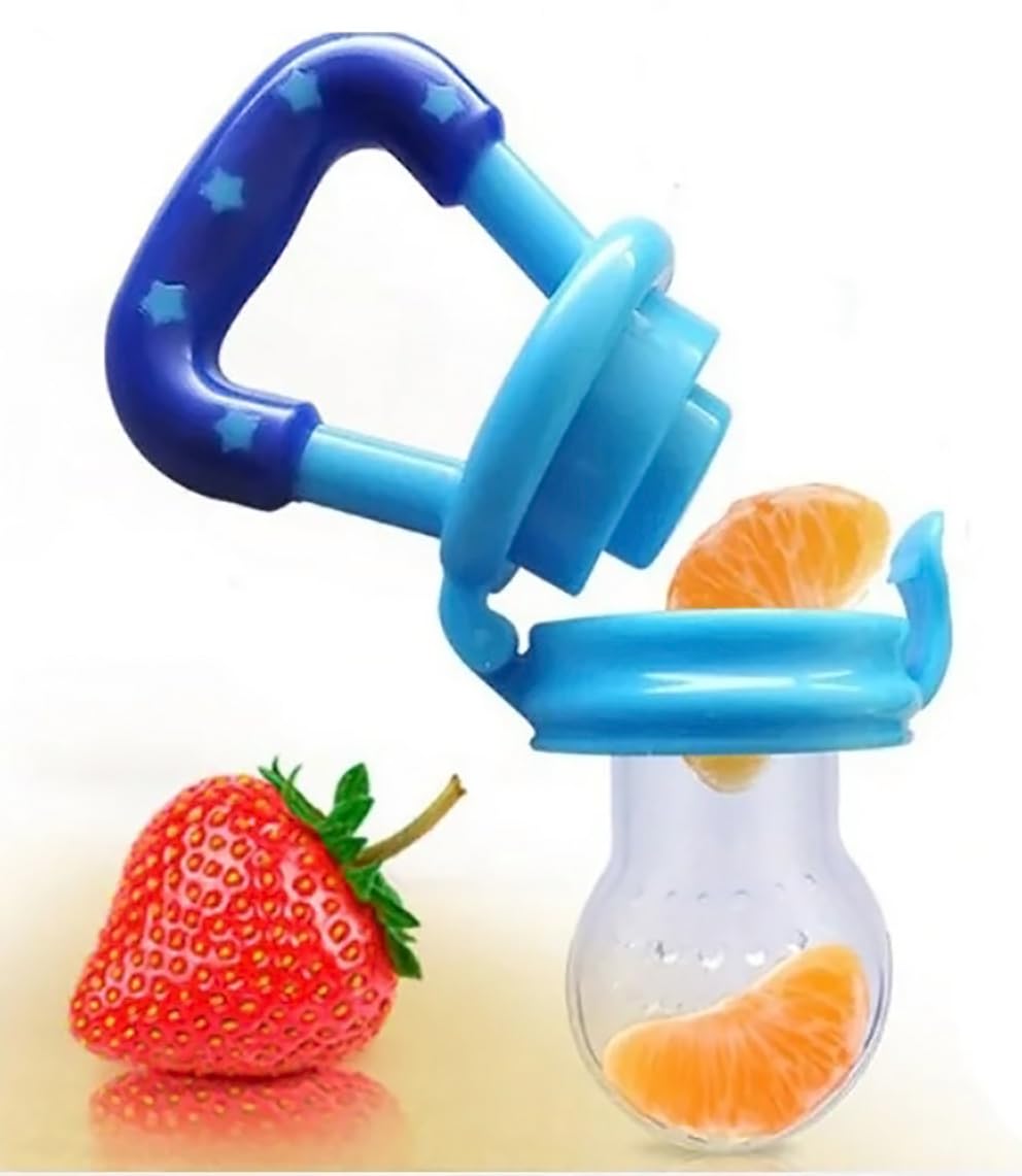 GLUN® Soft Silicone Baby Feeder, Food & Fruit Feeder for 3 to 12 Months, 1 Piece Anti Choking Fruit Pacifier, Teether for Infant