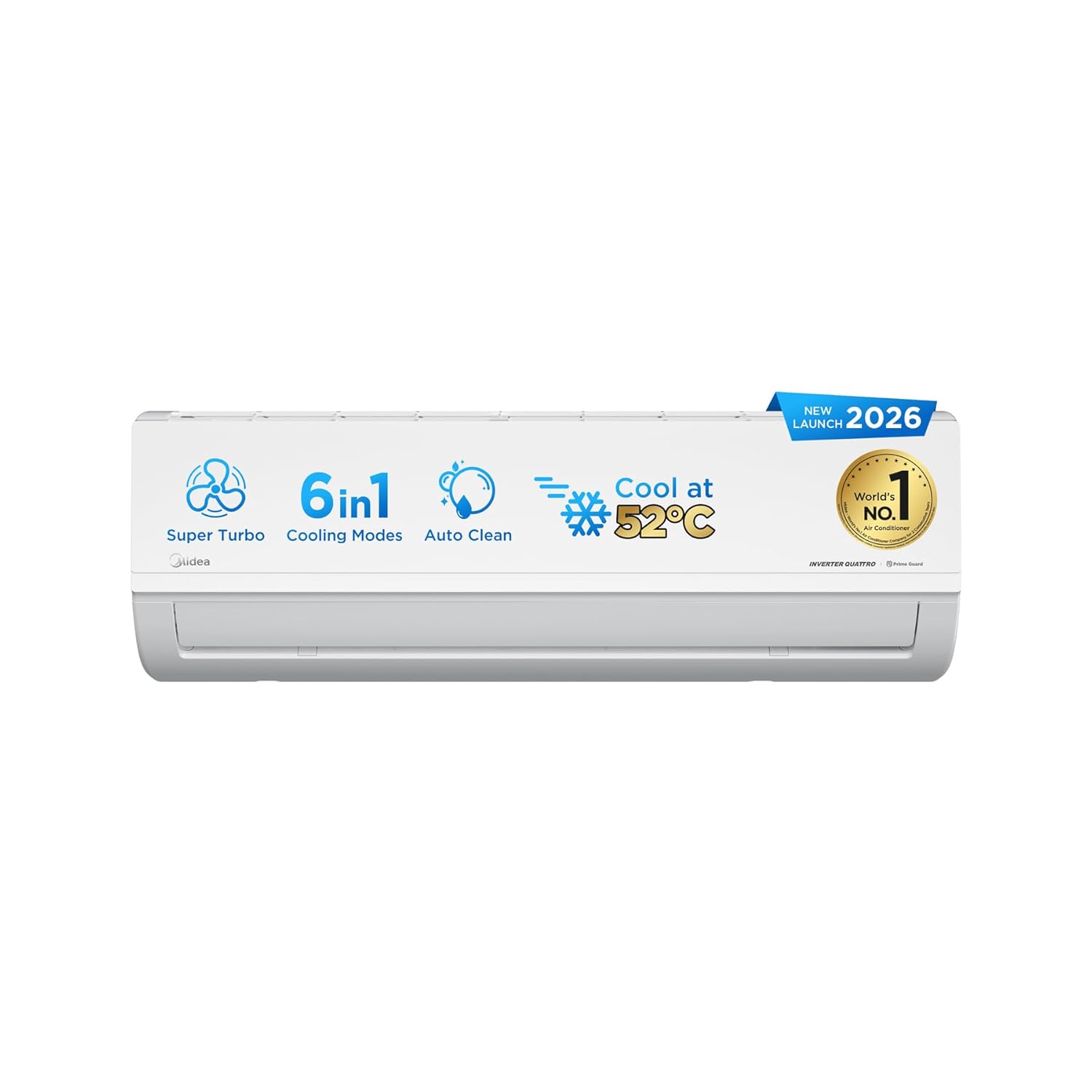 Midea 1.5 Ton 3 Star Inverter Split AC (Copper, Conv...