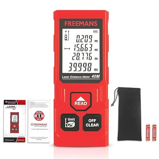 FREEMANS PROECO-L40 40m Laser Distance Meter with Ar...
