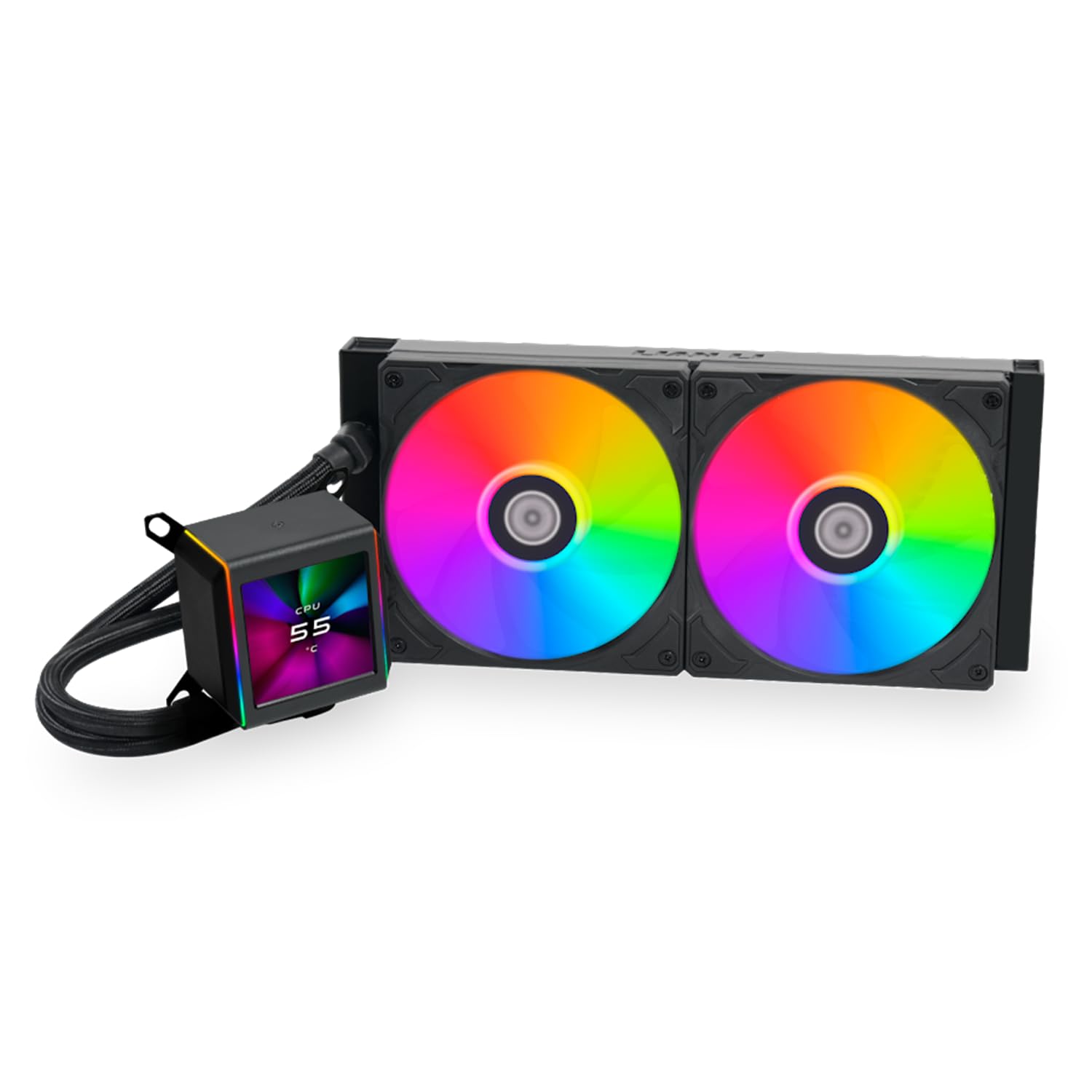 Lian Li Galahad II LCD 2800 RGB CPU Liquid Cooler/AIO - Black | Support Intel: LGA 1700/1200 / 115x & AMD: AM5 / AM4
