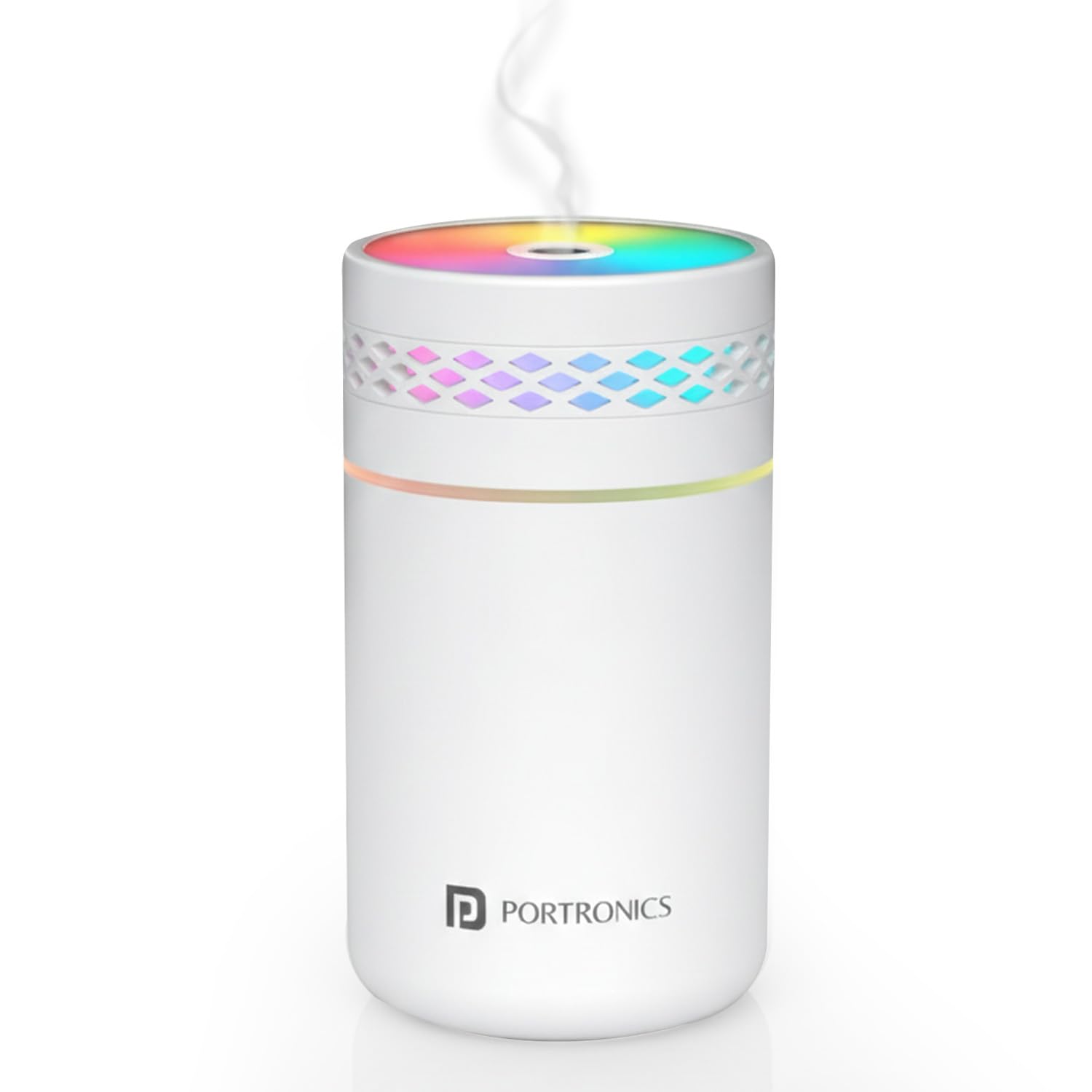 with RGB Light, 260ml Water Tank, 35ml/h Mist Output, Continuous & Intermittent Modes, One-Button Control, for Home, Car & Bedside (Water Use Only)
