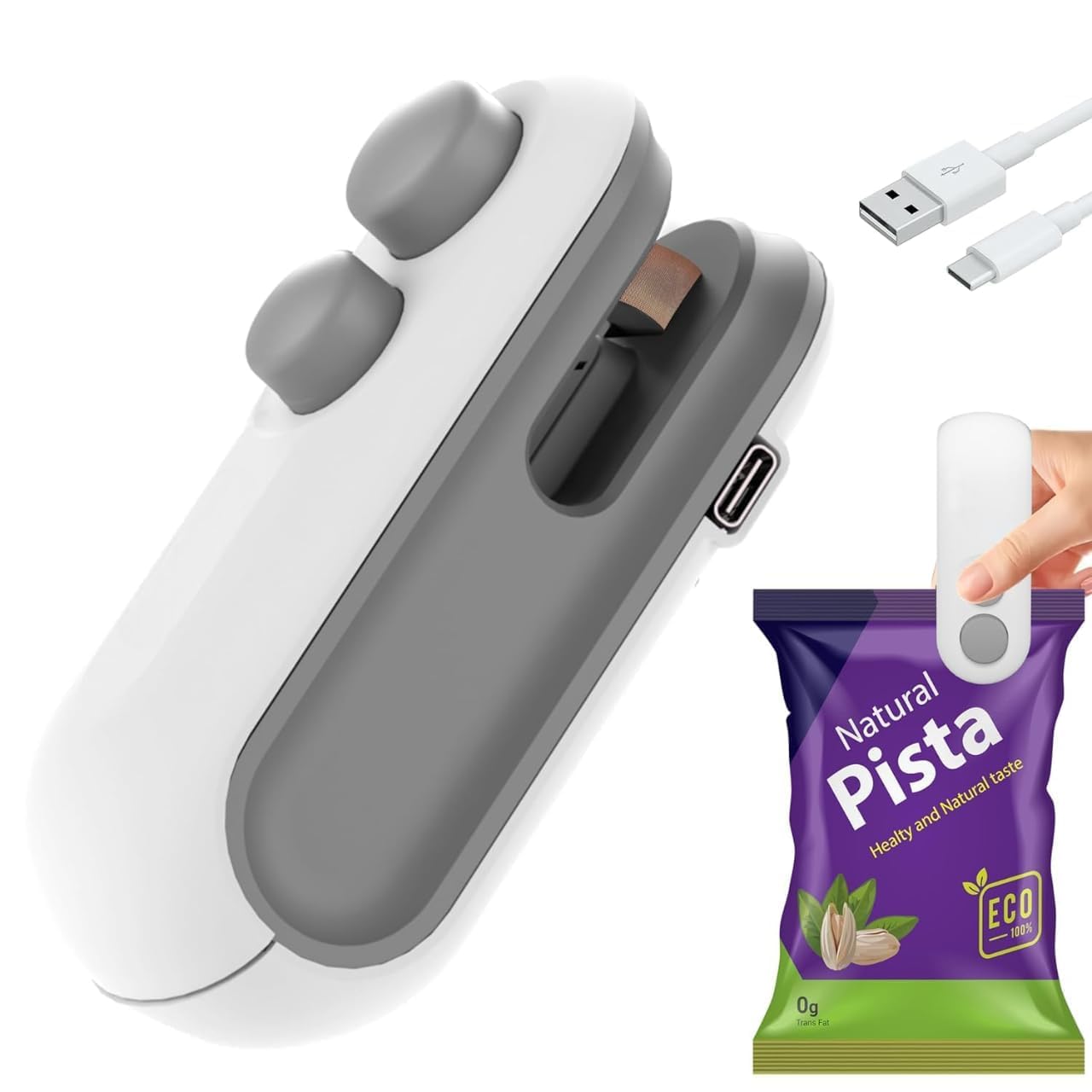 Stewit Portable Mini Sealing Machine, Handheld Packet Sealer for Food, Snacks, Chips, Fresh Storage, Plastic Bags Sealing Machine, 1 YEAR Warranty (Multicolor)