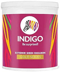 Indigo Exterior Sheen Emulsion Gold Series – Exterior sheen paint formulated with speciality acrylics for a smooth sheen finish – 4 L Signal Red