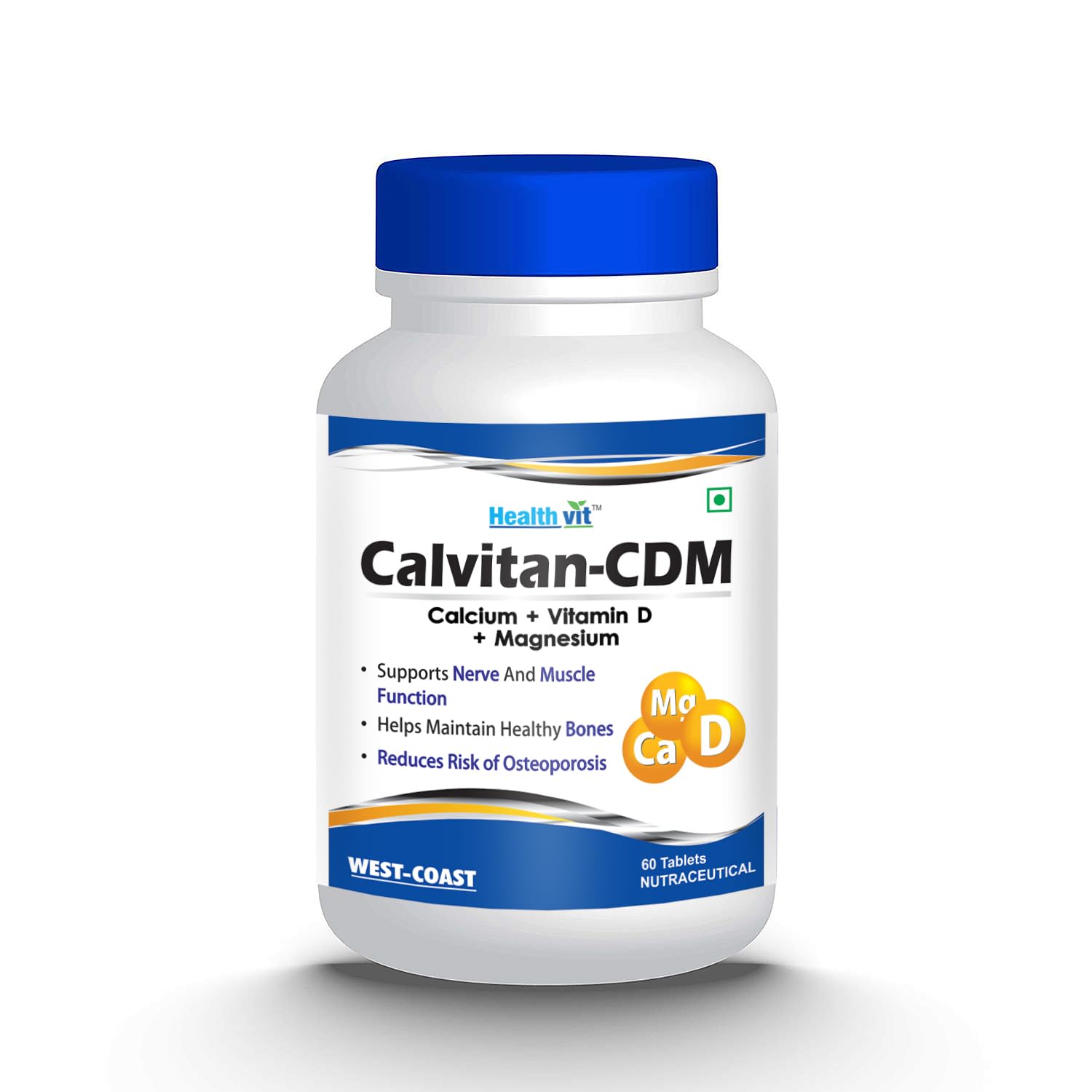 Healthvit Calvitan-CDM Calcium + Vitamin D3 + Magnesium - 60 Tablets