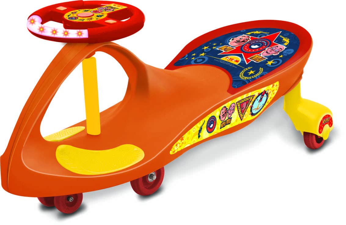Toyzone Motu Patlu Premium Magic Car-51558 | Ride-on Car | Push Car | Swing Car | Comfortable & Durable Seats | Elegant Design | Twister Ride on | Magic Toy Car | for Kids Age 2+Swing Car |