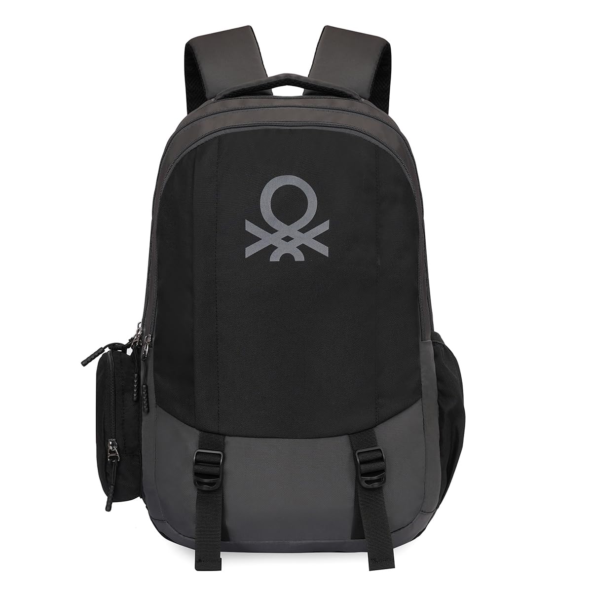 United Colors of Benetton Turf 24L Laptop Backpack - Blue+Navy, Fits 15-inch Laptop, Water-Resistant with Secure Buckle, for Students & Commuters