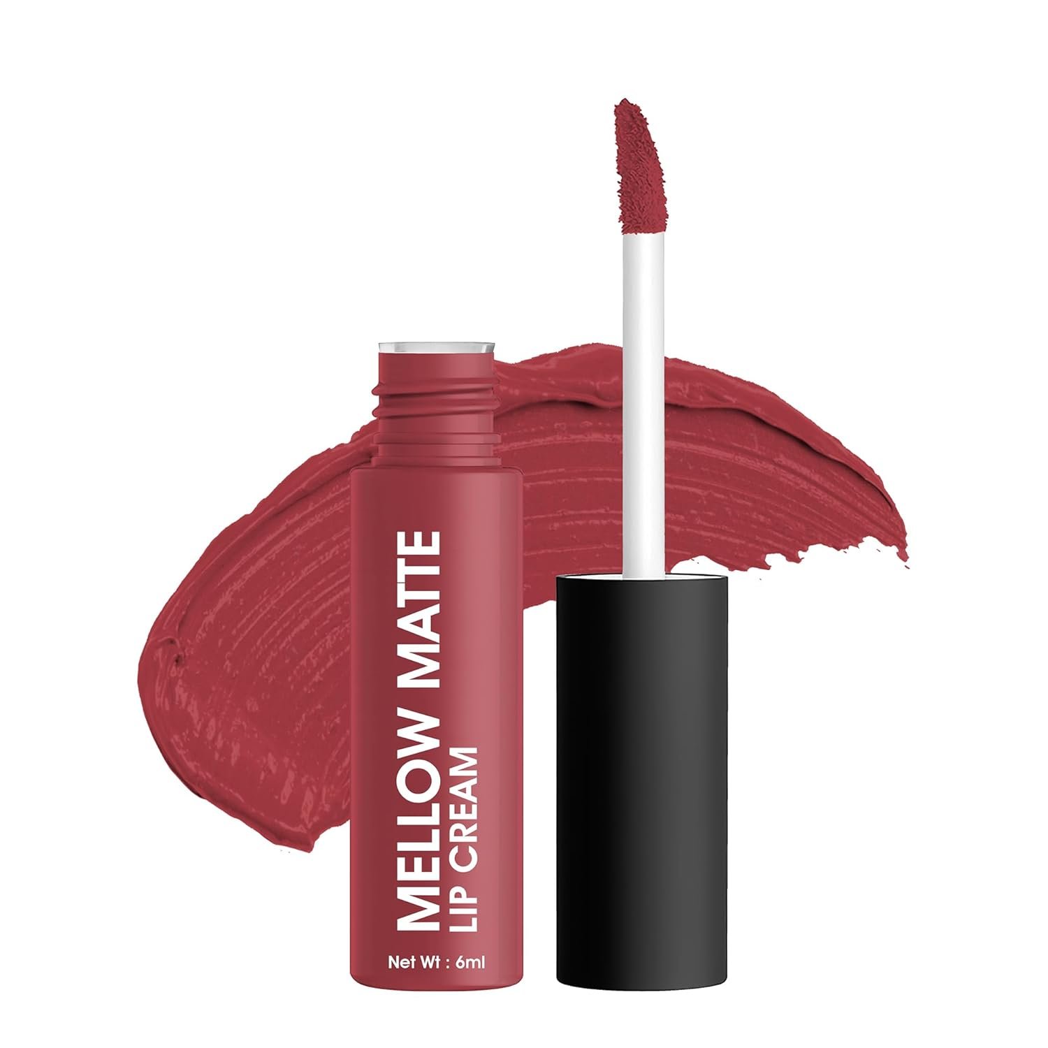Colors Queen Mellow Matte Lip Cream, Long Wear Liquid Matte Lipstick, Velvety Soft Finish, Weightless Formula, Long Lasting Lipstick for Women (04 - No Doubts)