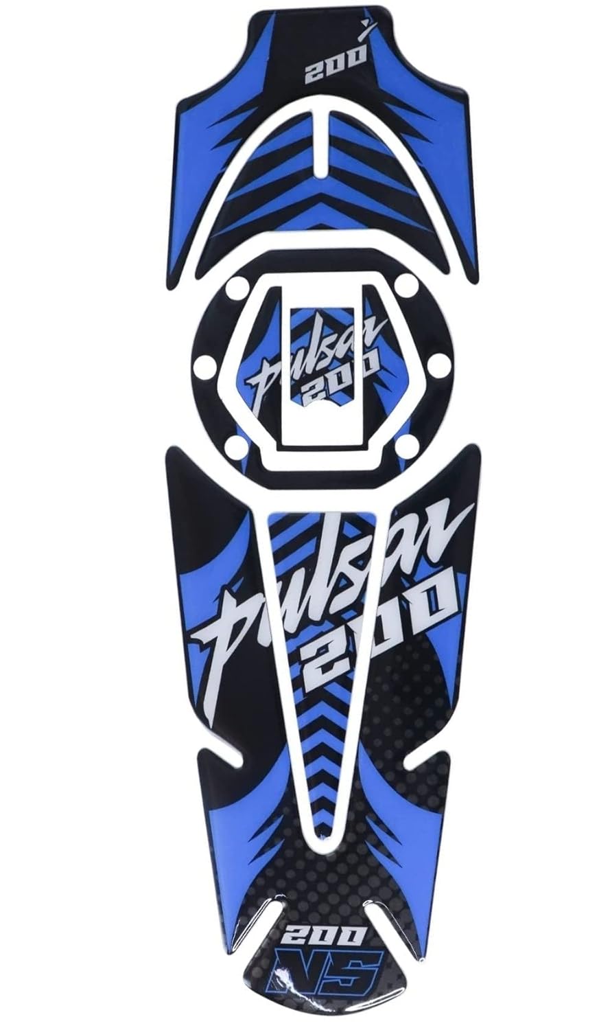 Detachi Waterproof Tank Pad Sticker Fuel Cap Scratch Protector Compatible with All Pulsar NS 200 (Dark Blue)