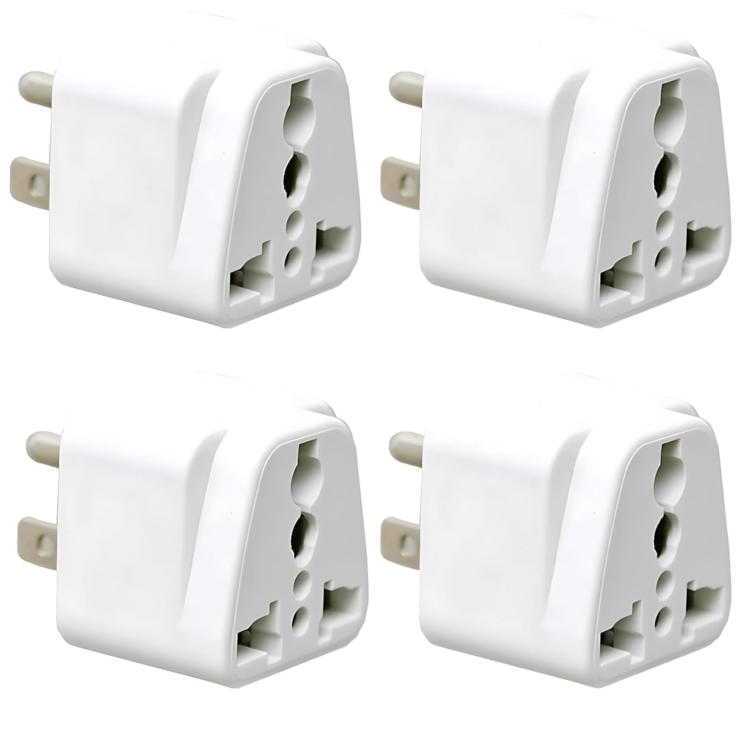3-Pin US Conversion Plug Type-B, Heavy-Duty Electrical Adapter for Industrial Use, Durable and Reliable, Easy Installation (Pack of 4)