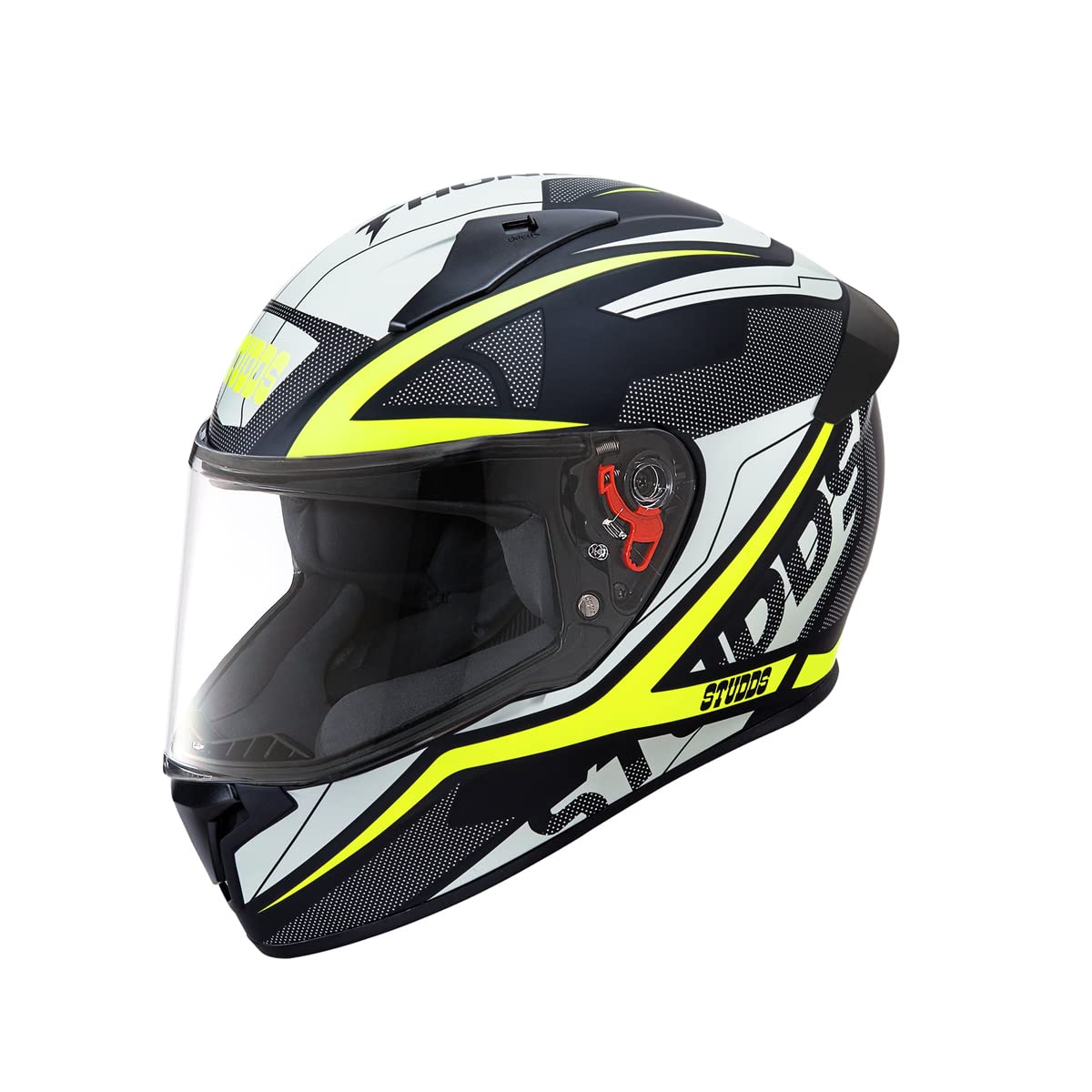 Studds Thunder Full Face Helmet D4 with Clear Visor (Matt Black N5, M)