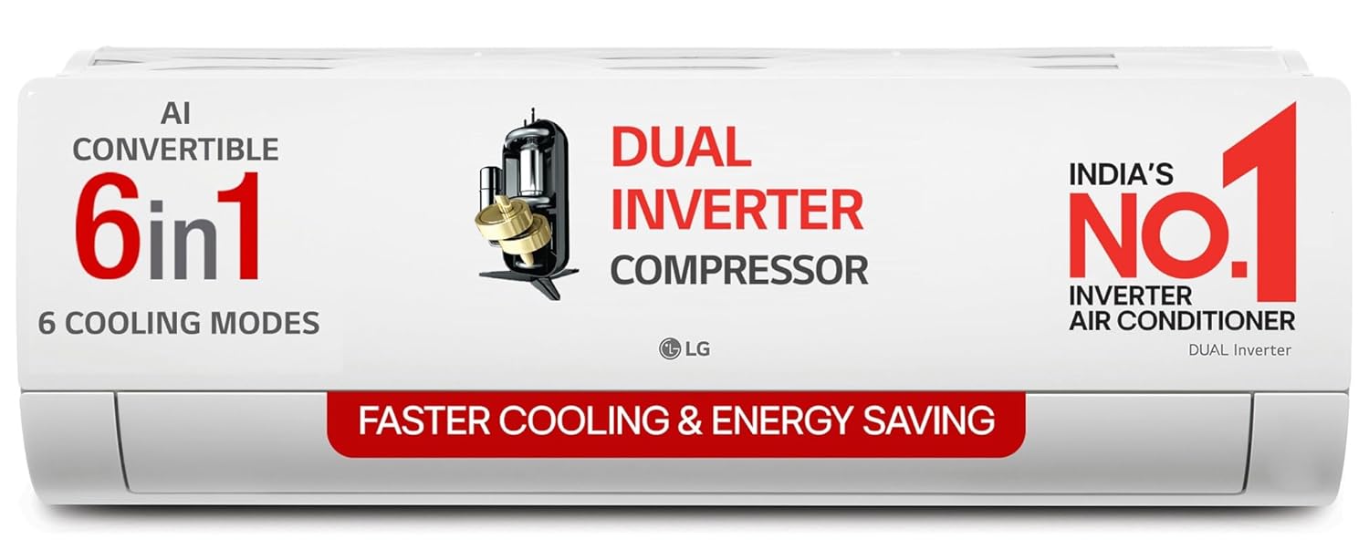 LG 1 Ton 5 Star DUAL Inverter AC