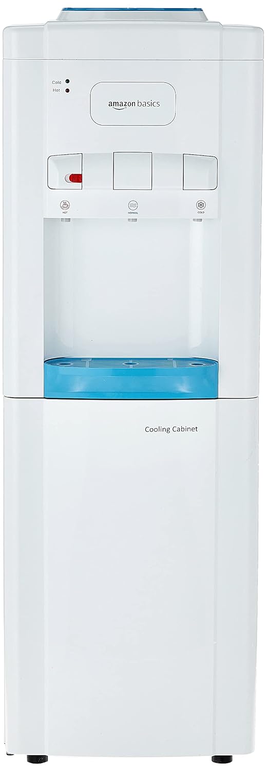 amazon basics Hot, Cold and Normal Water Dispenser with Refrigerator, Top Loading