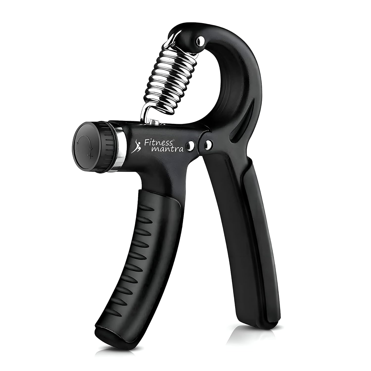 Fitness Mantra® Weight Adjustable Hight Quality Hand Gripper for Men & Women |Hand Grip|Finger Exerciser|Power Gripper|Hand Exerciser Equipment|Hand Strengtheners|Black| 10KG-60KG|,Polypropylene