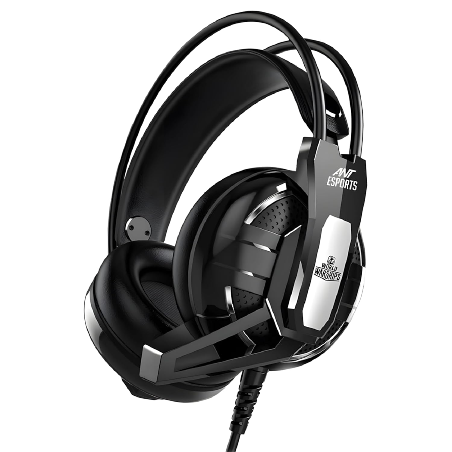 Ant Esports H520W Smartchoice Gaming Headset with Mic, Wired 3.5mm Over-Ear, 50mm Bass Drivers, Noise Isolating, Lightweight Comfort, Multi-Platform (PC/PS4/Xbox/Switch/Mobile), Black