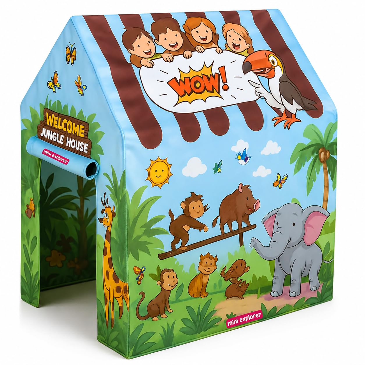 MiniExplorer Jungle House Kids Play Theme Tent House Toy Home | BIS Approved - Jungle House