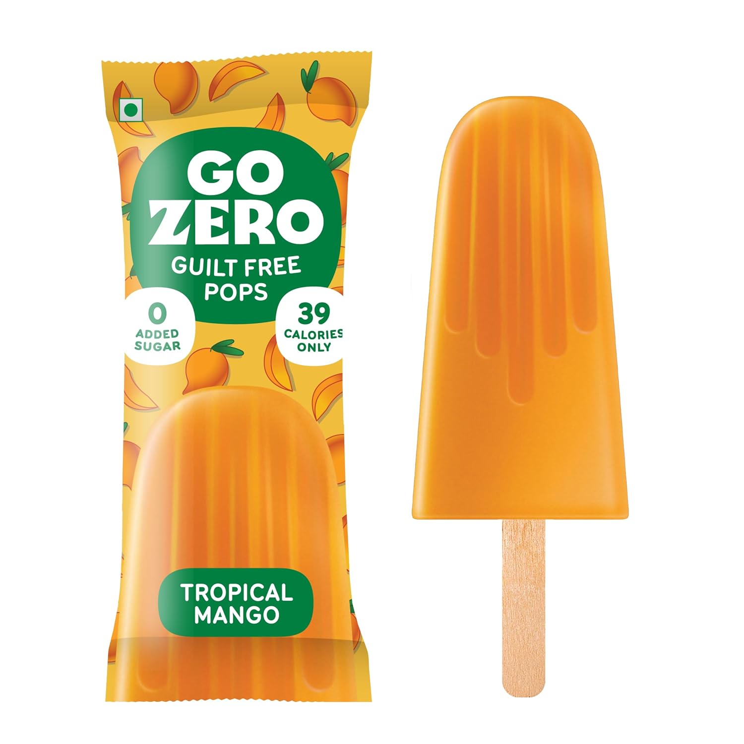 Go Zero Tropical Mango Guilt Free Fruit Pops 60 ml ₹9 :