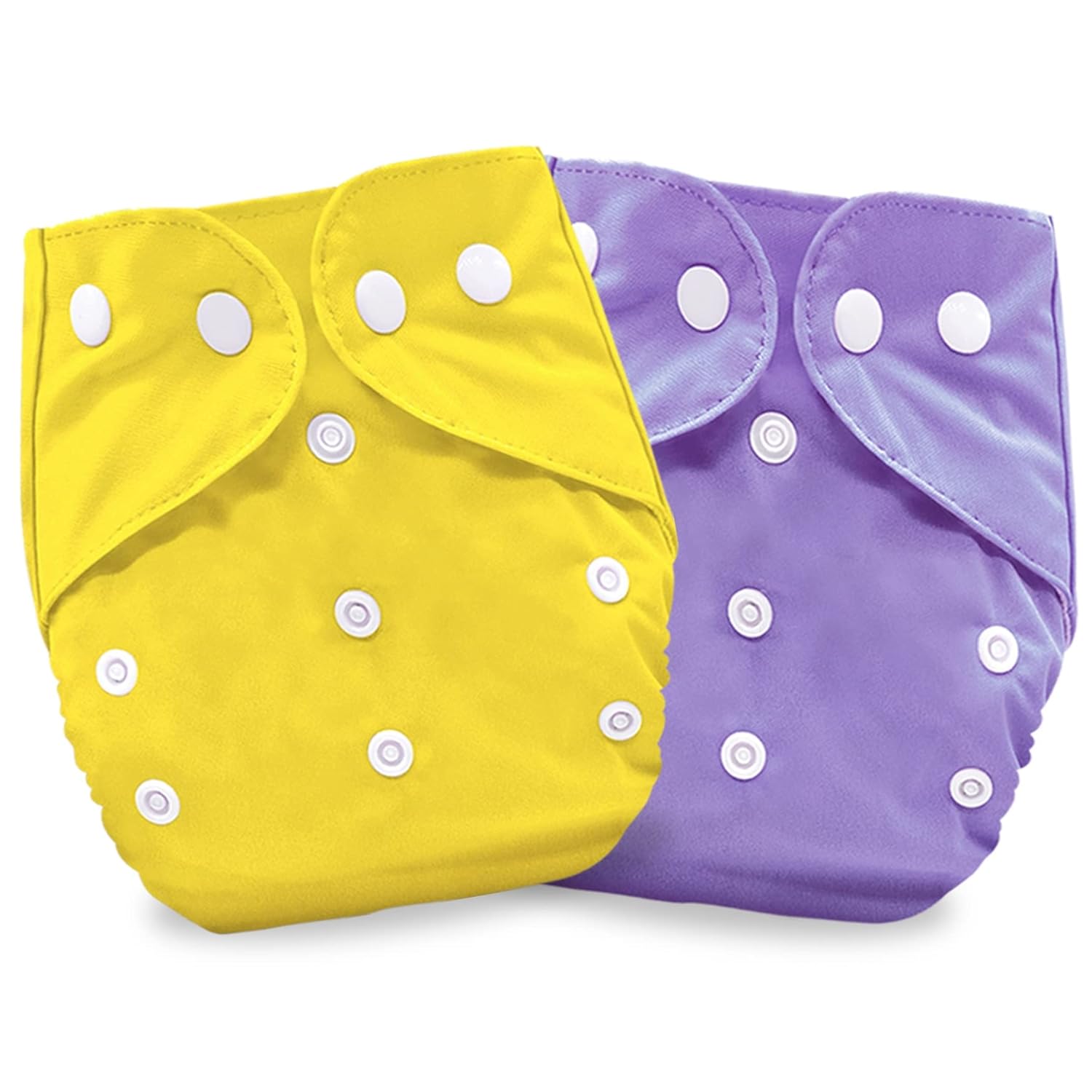 Bembika Baby Pocket Cloth Diapers with Double Gusset, Reusable Cloth Diapers Washable Adjustable Cloth Diapers One Size Adjustable Reusable (0-2 Years) (2 Pack) (No Inserts Included) 2B
