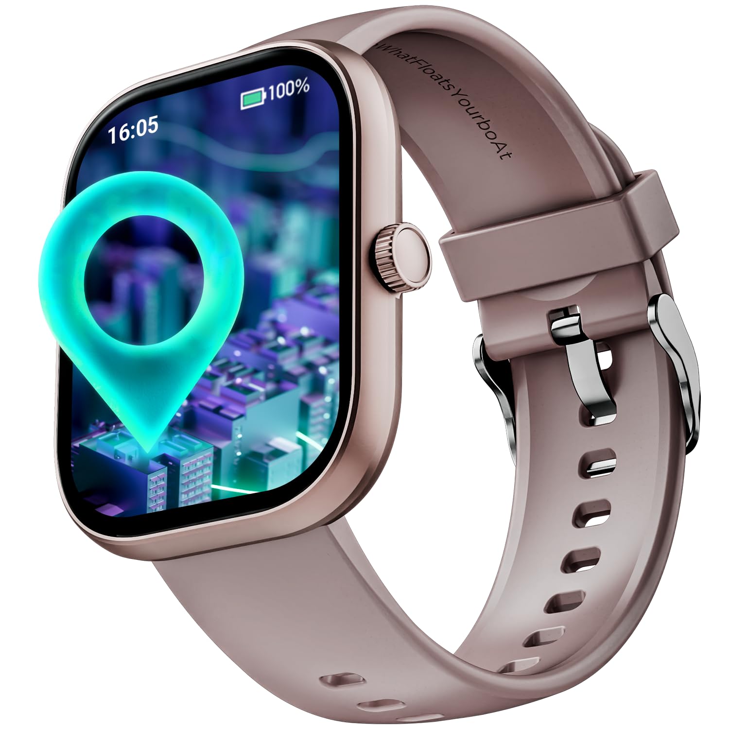 Boat Wave Sigma 3 w/Turn-by-Turn Navigation, 2.01' HD Display, Bluetooth Calling, Crest+ OS, QR Tray, Watch Face Studio, Coins, Emergency SOS Smart Watch for Men & Women(Rustic Rose)