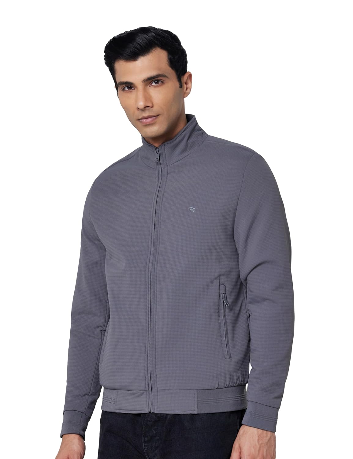 Qube By Fort Collins Men's Regular Fit Lightweight Winter Jacket - Textured Fabric, Warm & Stylish Outerwear