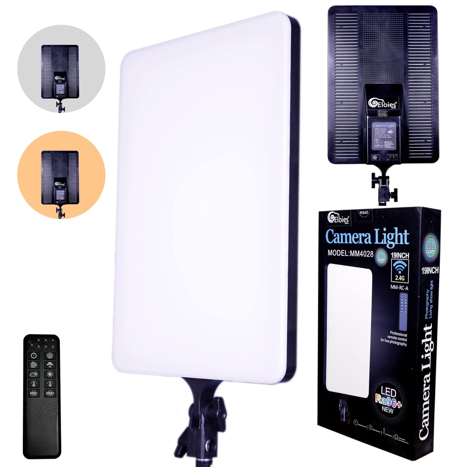 Eloies 19 inch Big Professional Bi-Color Soft LED Video Light Panel for Photography & Videography | with Remote Control | Continues Output Light | Studio Light