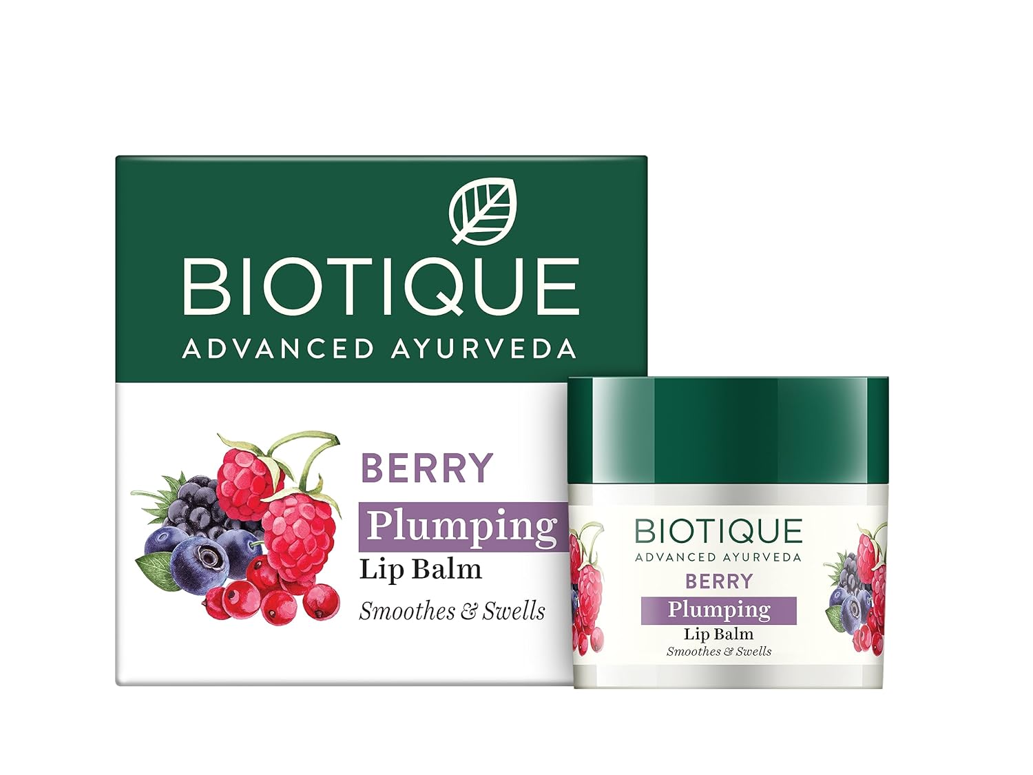 Biotique Berry Plumping Lip Balm | Smooths and Nourishing| Swells lips| Moisturized and hydrated | Long Lasting Protection and Refreshing |100% Botanical Extracts| All Skin Types | 12G