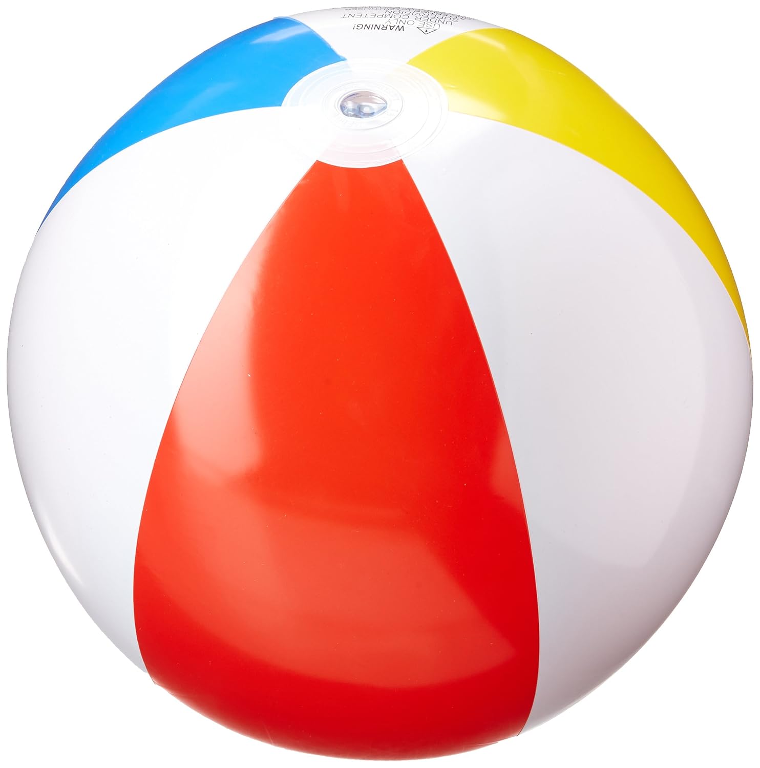 Intex PVC 1 Pack - 59020EP 20' Glossy Panel Colorful Beach Ball Inflatable Pool, Football, Multicolor