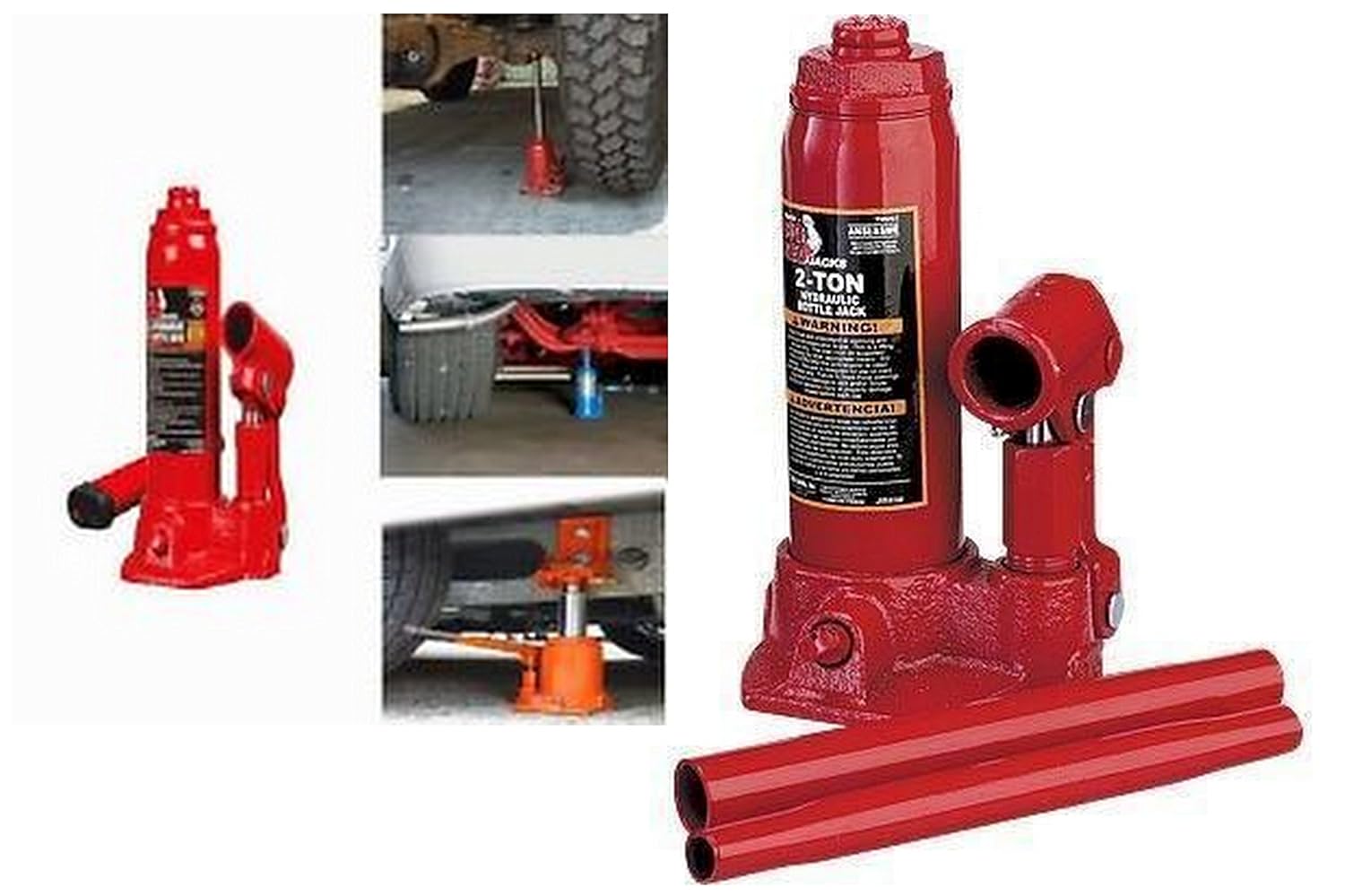Vocado 61346 2 Ton Car Hydraulic Bottle Shaped Jack for Ford Fiesta Old (All Year Model)