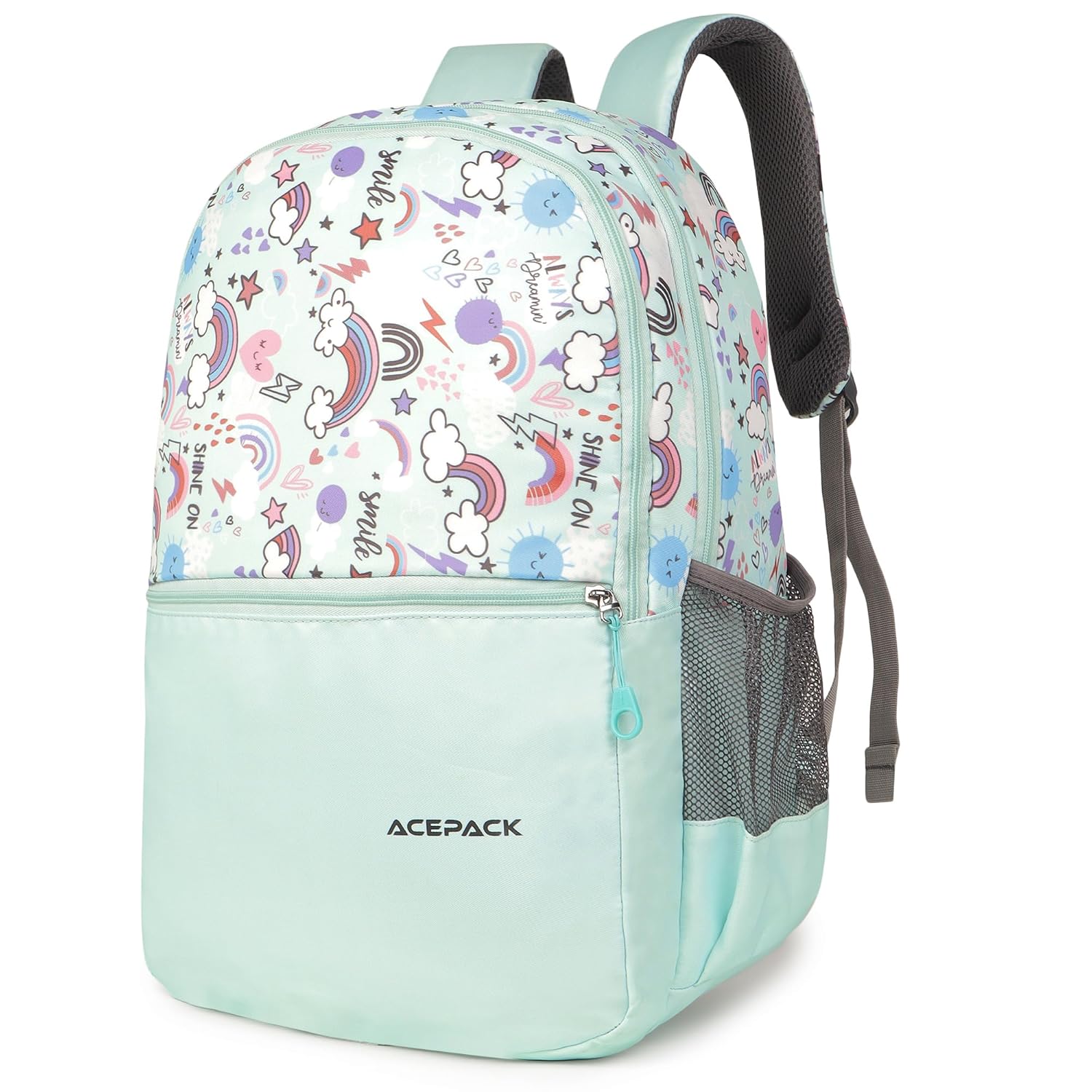 ACEPACK 21.6L Backpack – Lightweight & Durable School Bag with Breathable Mesh Padding, Adjustable Straps & Fun Design