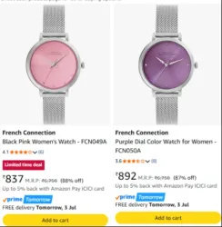French Connection Women's Watch Upto 88%Discount
