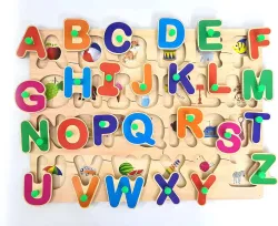 GAMLOID Capital Alphabets Letters Learning Educational Puzzle Toy for Kids (Multicolor)