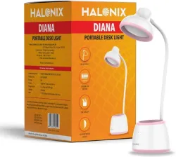 HALONIX Diana Rechargeable 5W Desk Study Lamp (22 cm, White)