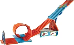 HOT WHEELS Race Crate with 3 Stunts in 1 Set Portable Storage (Multicolor)