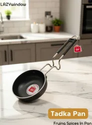 LAZYwindow Superior Quality 100% Pure Iron Tadka Pan 12 cm diameter 0.3 L capaci... more