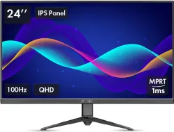 MarQ by Flipkart 60.96 cm (24 inch) Quad HD LED Backlit IPS Panel Monitor (24QHDMIQCCYP) (Adaptive Sync, Response Time: 1 ms, 100 Hz Refresh Rate)