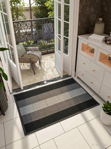 STATUS Nylon Door Mat (Black, Medium)