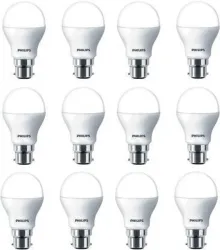 PHILIPS 9 W Basic Standard B22 LED Bulb (White, Pack of 12)