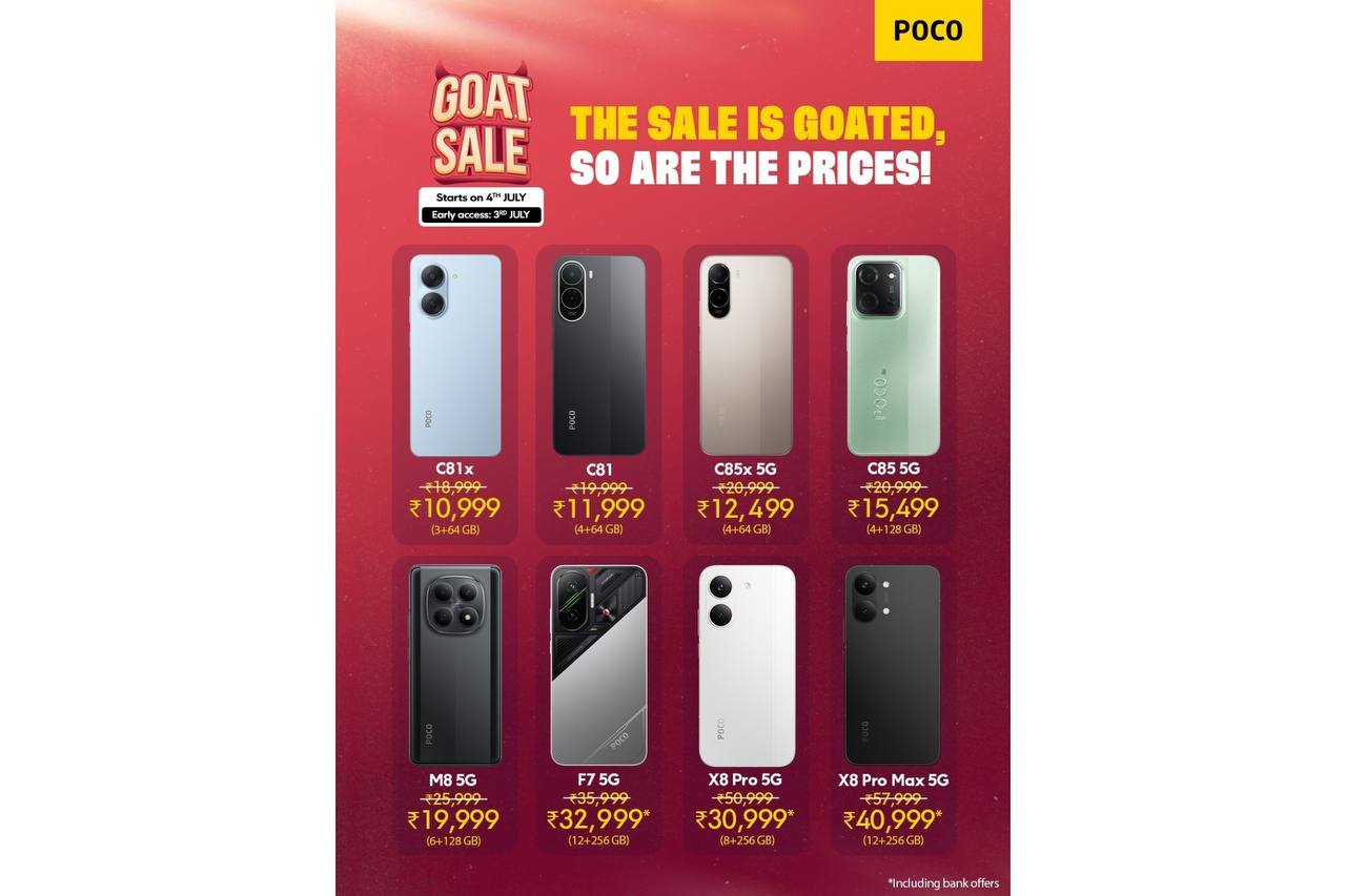 POCO C81x at ₹10,999 :
