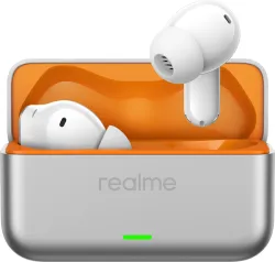 realme Buds T500 Pro with 50dB ANC|12.4mm Hi-res Drivers|Spatial Audio|56 Hrs battery Bluetooth Headset (Orange Mint, True Wireless)