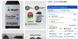 Samsung 10 kg 5 Star, AI Wash, AI Energy Mode, Wi-Fi, Ecobubble, AI VRT+, Soft Closing Door, Digital Inverter Fully Automatic Top Load Grey (WA80F10E2LTL)
